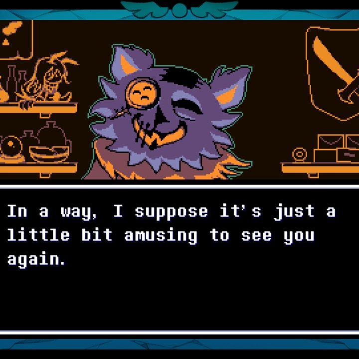 Seam sets up shop in castle town in Deltarune Part 2.