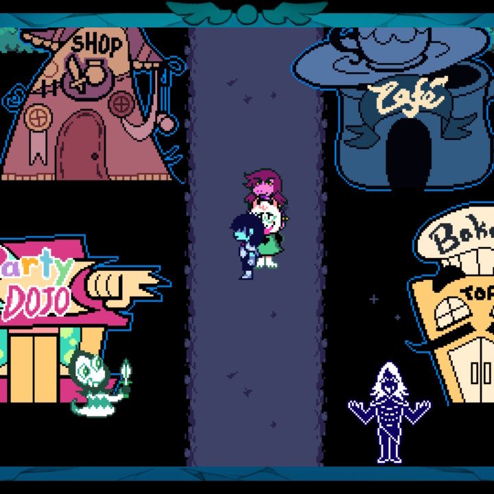 Castle town in Deltarune Chapter 2.