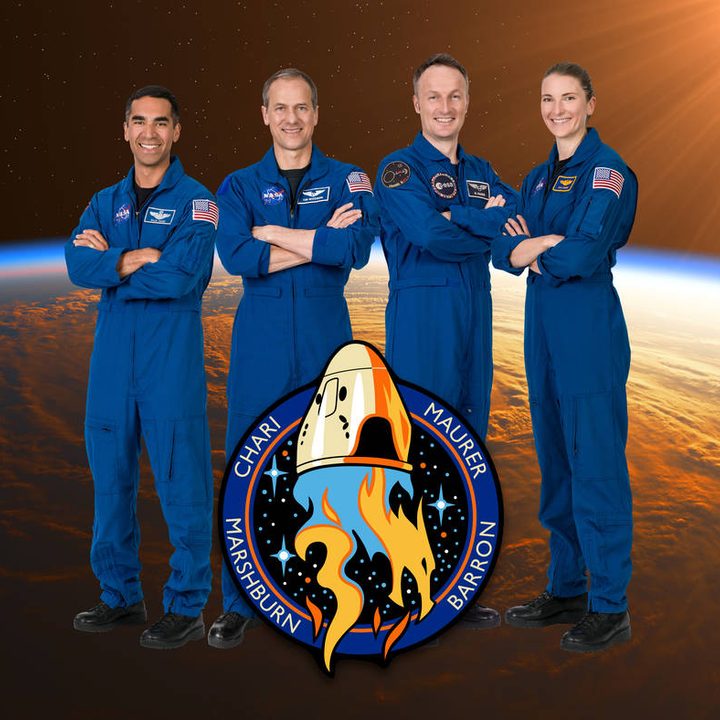 The official crew portrait of the SpaceX Crew-3 mission.