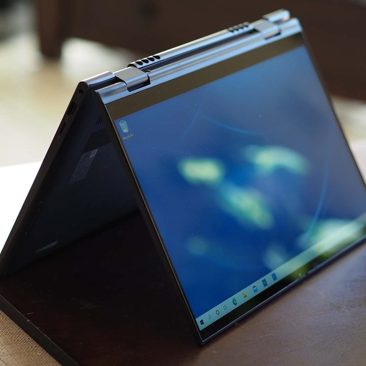 Dell Inspiron 14 2-in-1 folded in a tent fold.