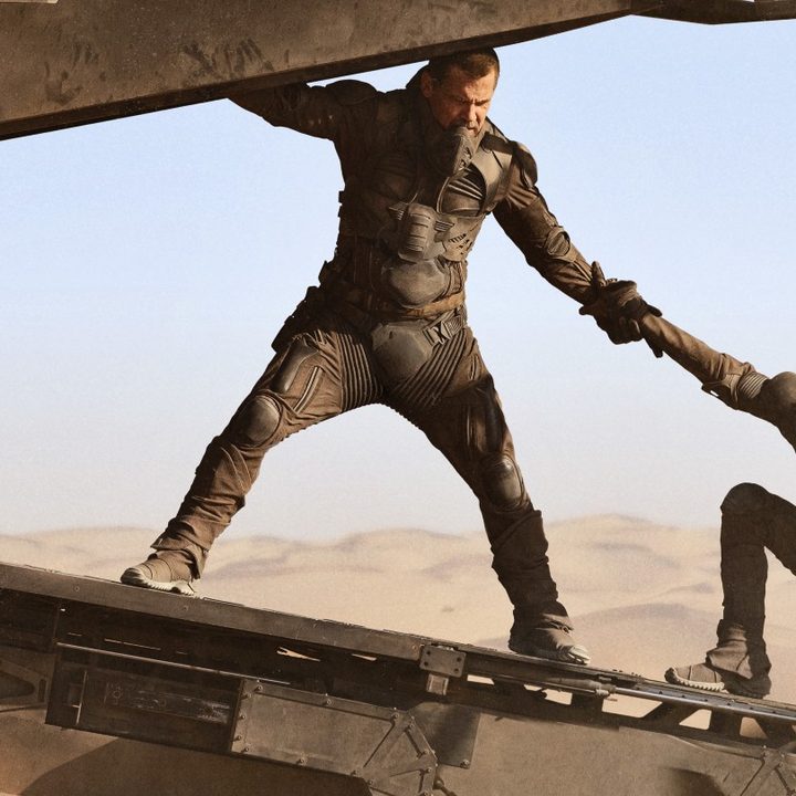 Josh Brolin and Timothee Chalamet in a scene from Dune.