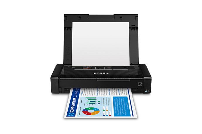 You get inkjet reliability on the go with Epson's travel-ready WorkForce WF-110.