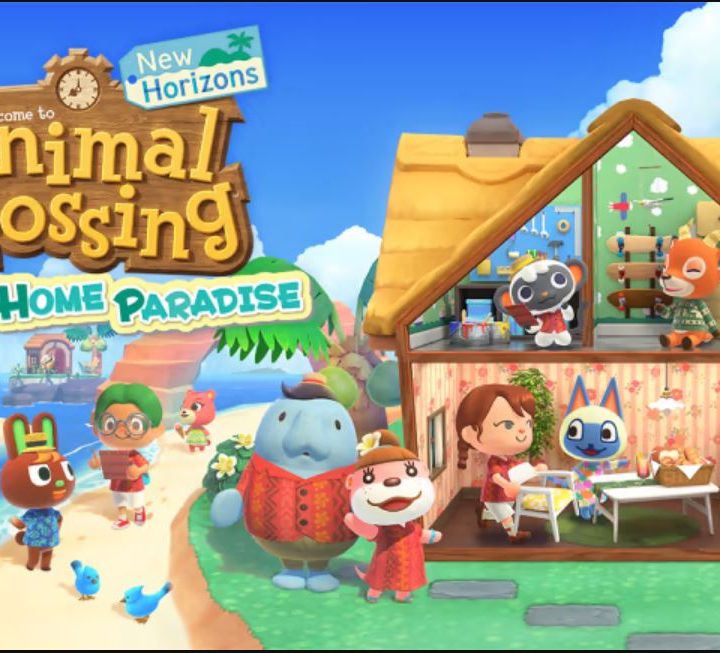 Key art for Animal Crossing Happy Home Paradise.