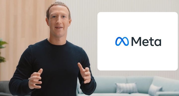 Mark Zuckurburg introduces Facebook's new name, Meta.