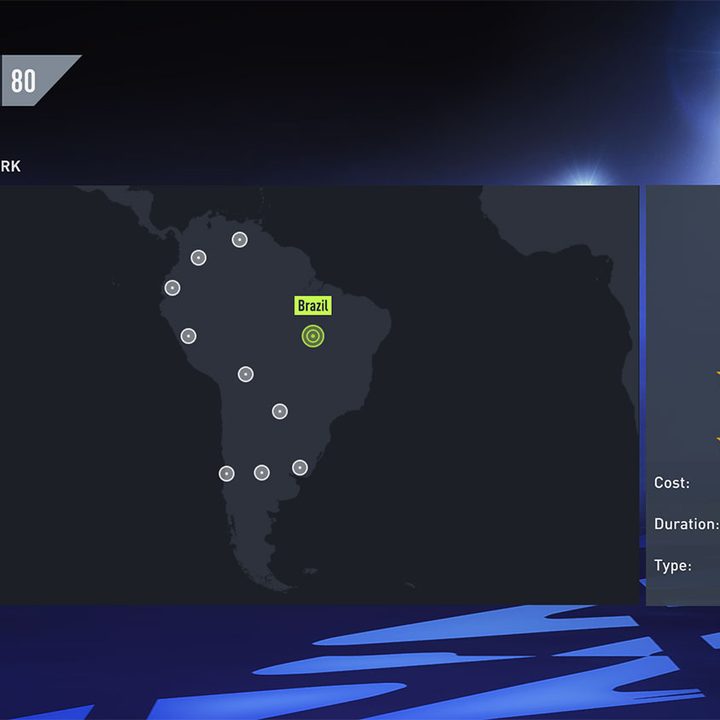 The scout destination screen in FIFA 22.