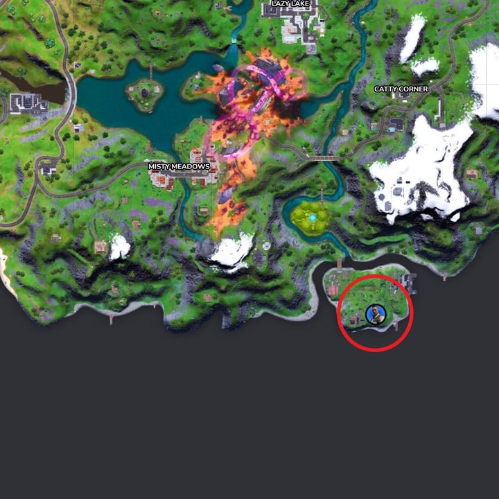 Map of Containment Specialist in Fortnite.