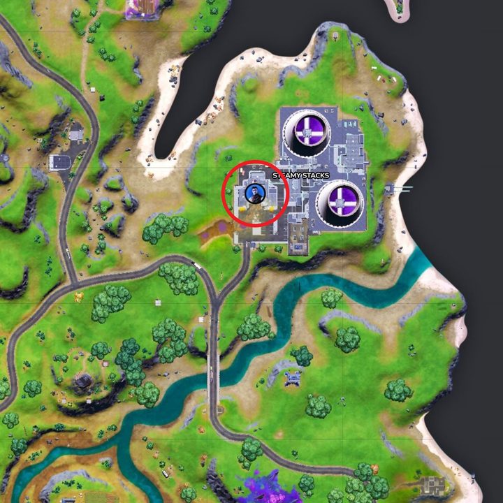 Map of Dark Jonsey location in Fortnite.