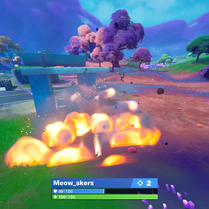 Explosion in Fortnite.