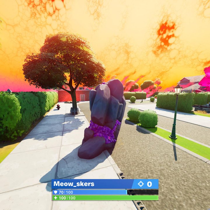 Stone in the Sideways in Fortnite.