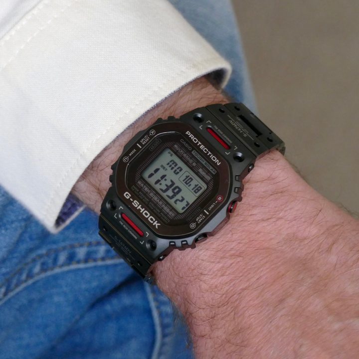 The G Shock GMWB5000TVA on the wrist.