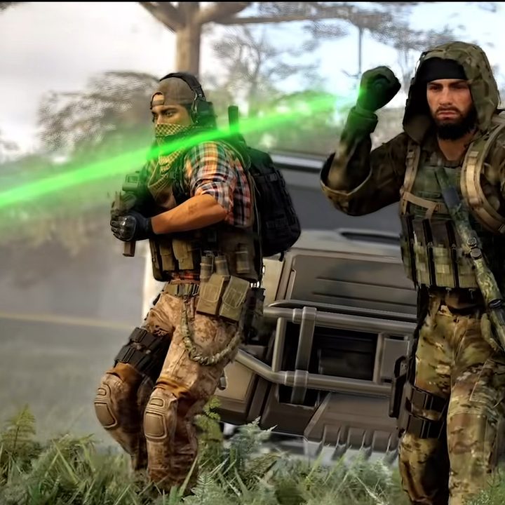 Soldiers approach a drop in Ghost Recon Frontline.