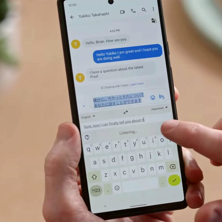 In app translation on the new Google Pixel 6.