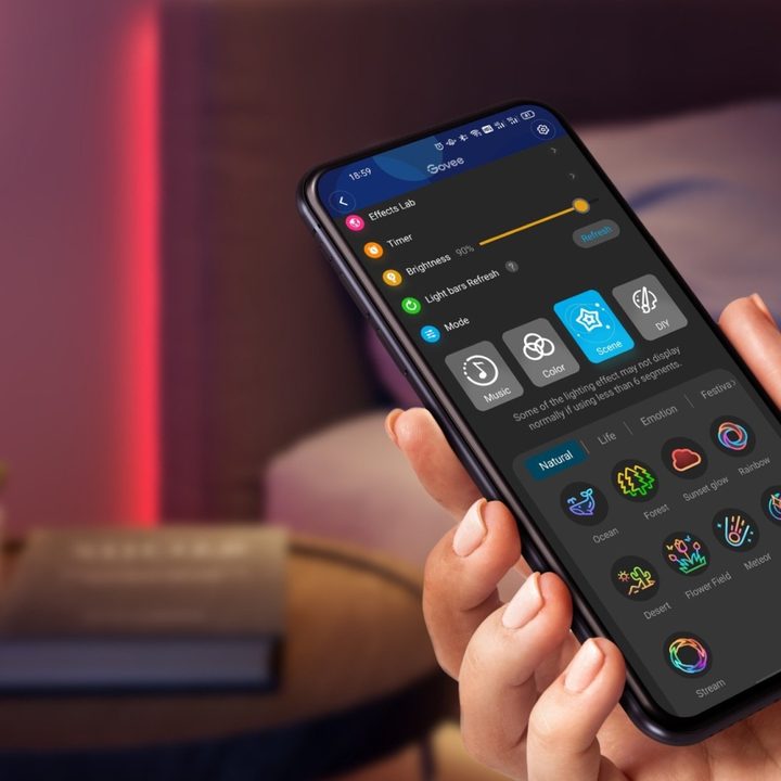 Govee Home app running on a phone.