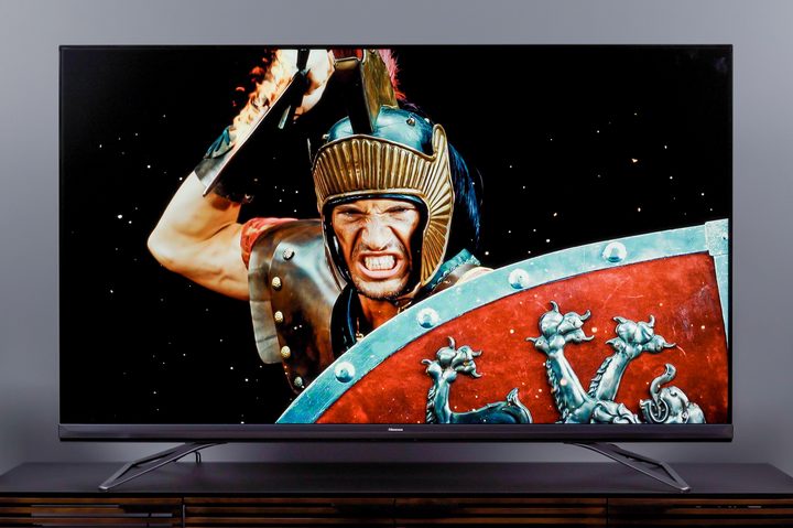 Spartan on the screen of the Hisense U9DG TV.