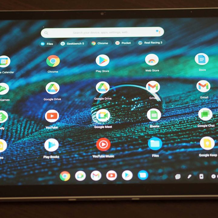 HP Chromebook x2 11 display in tablet mode.