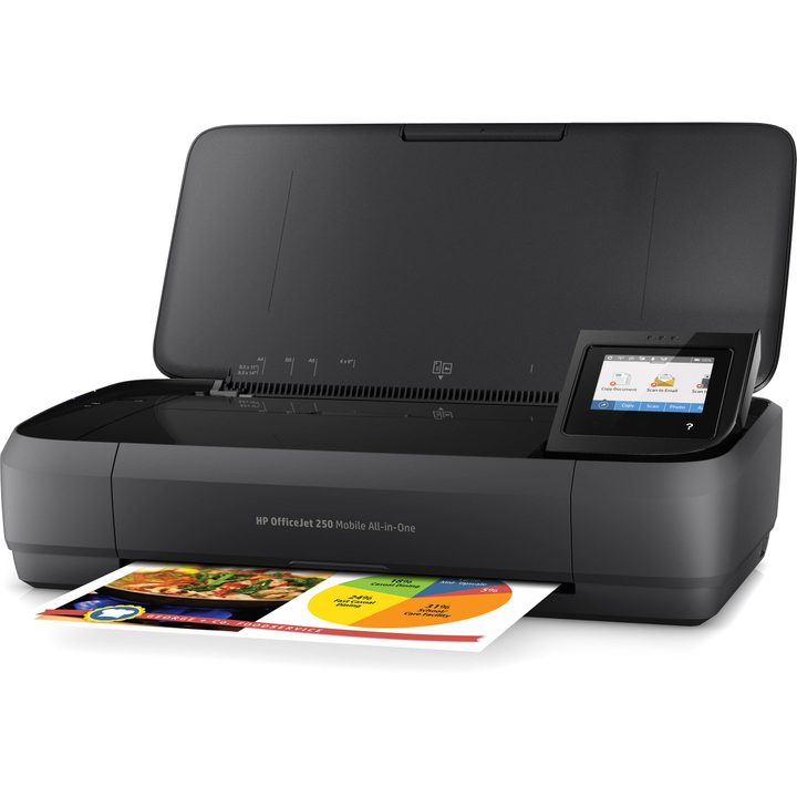HP's OfficeJet 250 is the all-in-one printer for road warriors complete with scanning functionality.