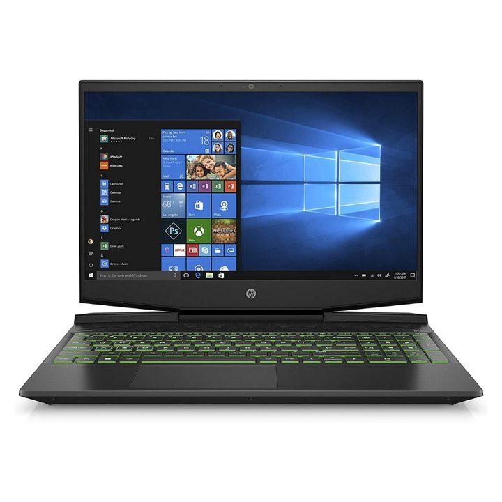 HP Pavilion Laptop with the screen opened.