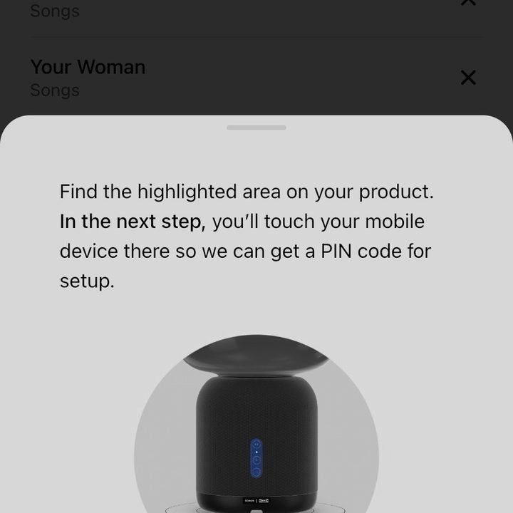 Ikea Symfonisk Table Lamp (Gen 2) setup in the Sonos S2 app.