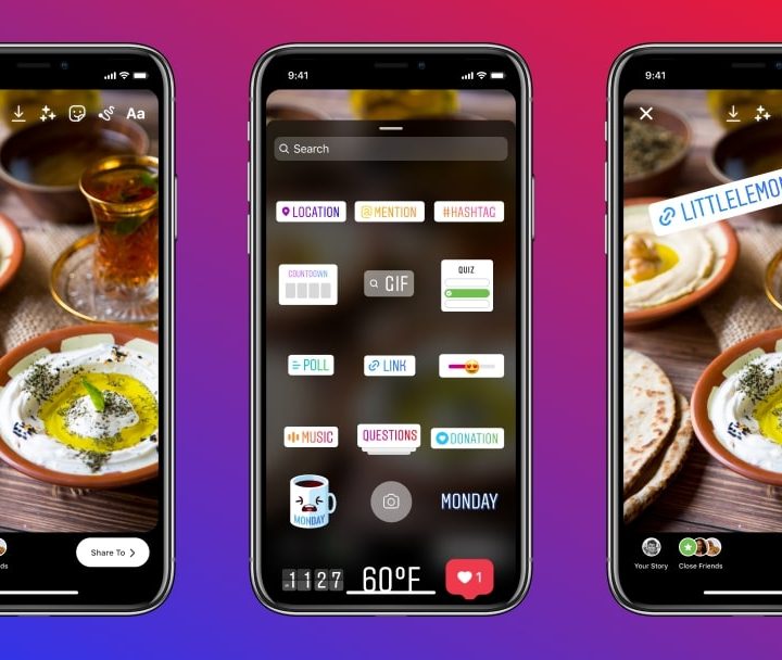 Instagram link sticker.