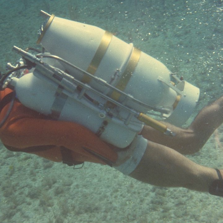 James Bond uses an underwater jet in Thunderball.