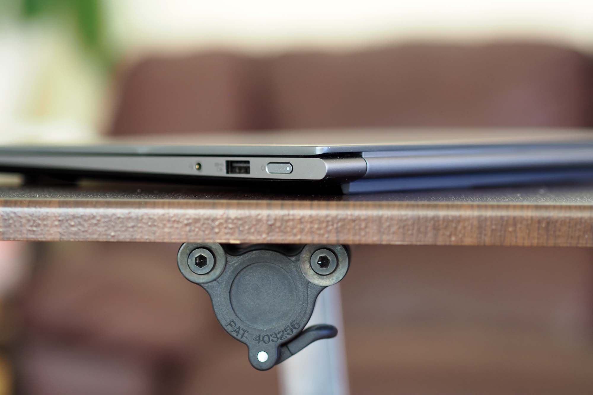 Along the Lenovo IdeaPad Slim 7i Pro's right-hand side you'll see a USB-A 3.2 Gen 1 port and 3.5mm audio jack.