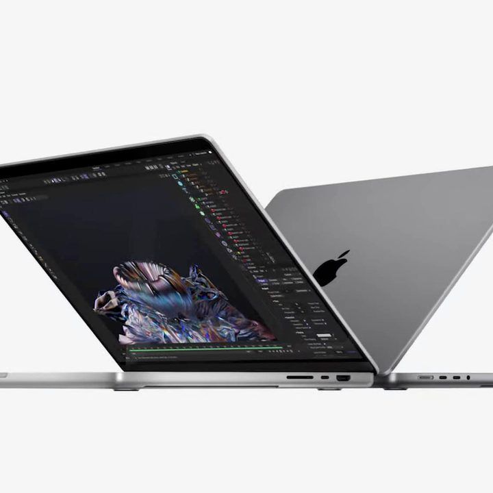The MacBook Pro 14 and MacBook Pro 16, with their new ports visible on the sides.