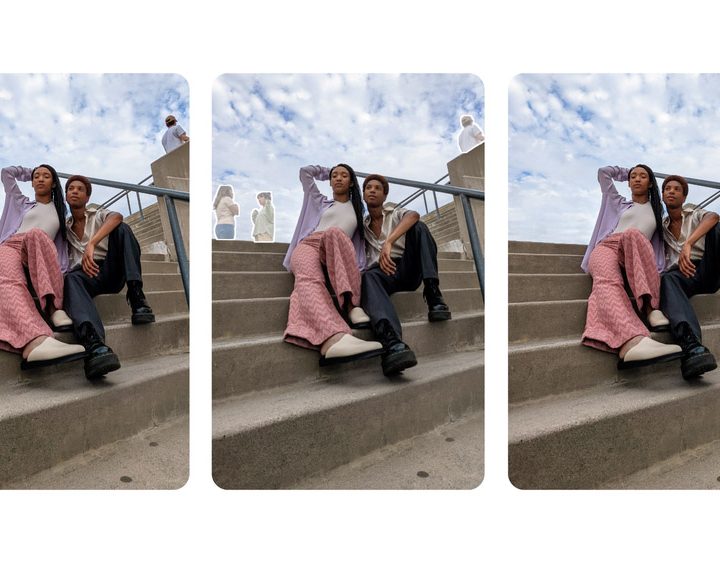 Google Pixel 6 Magic Eraser feature.