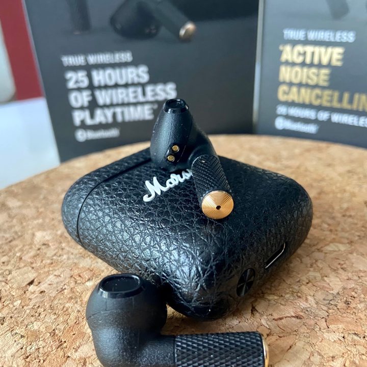 Marshall Minor III true wireless earbuds.
