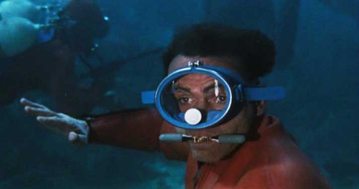 James Bond using his mini SCUBA in Thunderball.