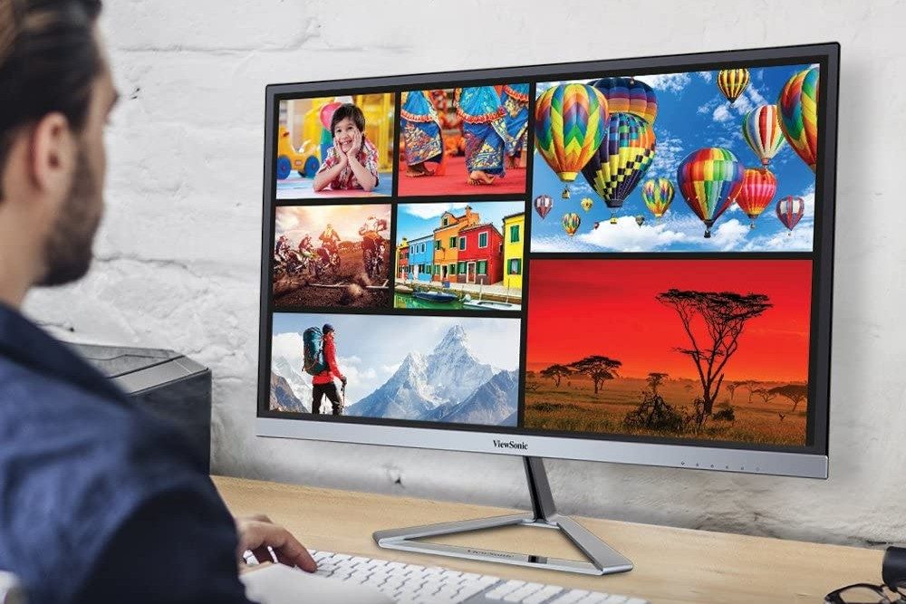 Man working in front of monitor.