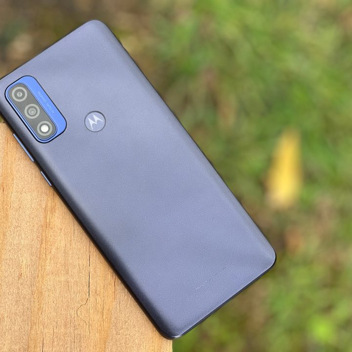 The Moto G Pure has a textured backplate.