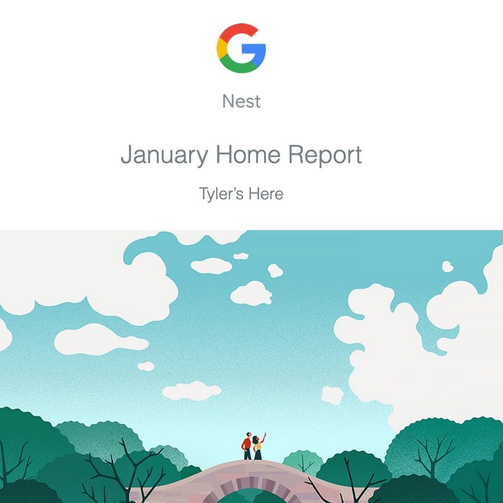 A Nest thermostate report title page.