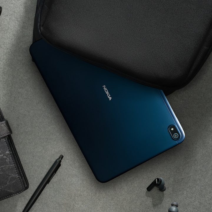 The back of the Nokia T20 tablet.