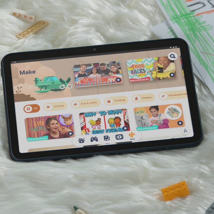 The Nokia T20 tablet's screen.