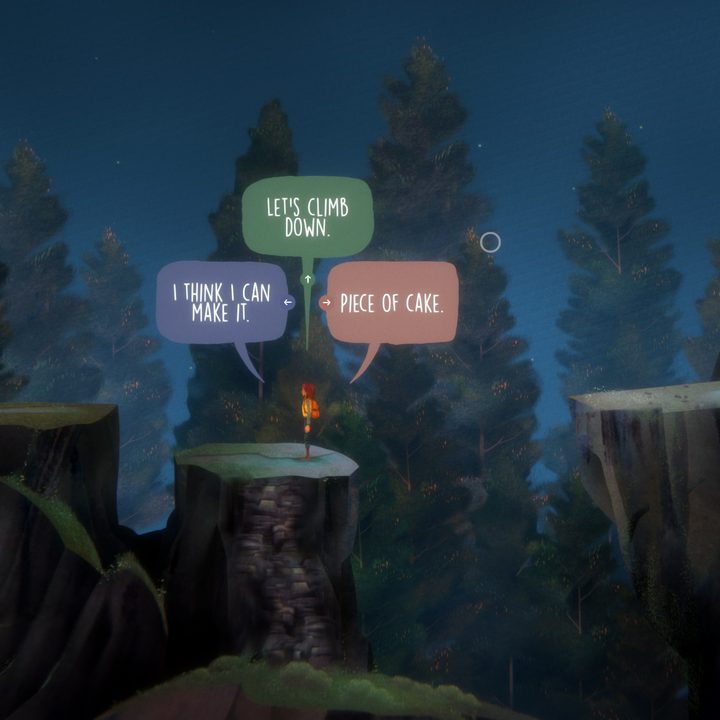 Dialogue options in Oxenfree II.