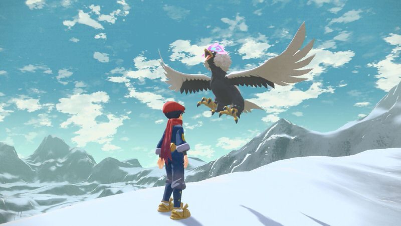 Hisuian Braviary in Pok&eacute;mon Legends: Arceus.