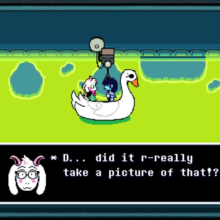 Kris hugs Ralsei in Deltarune Chapter 2.