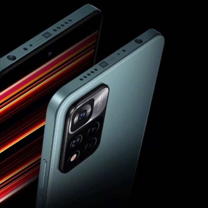 Redmi Note 11 series teaser in black background.