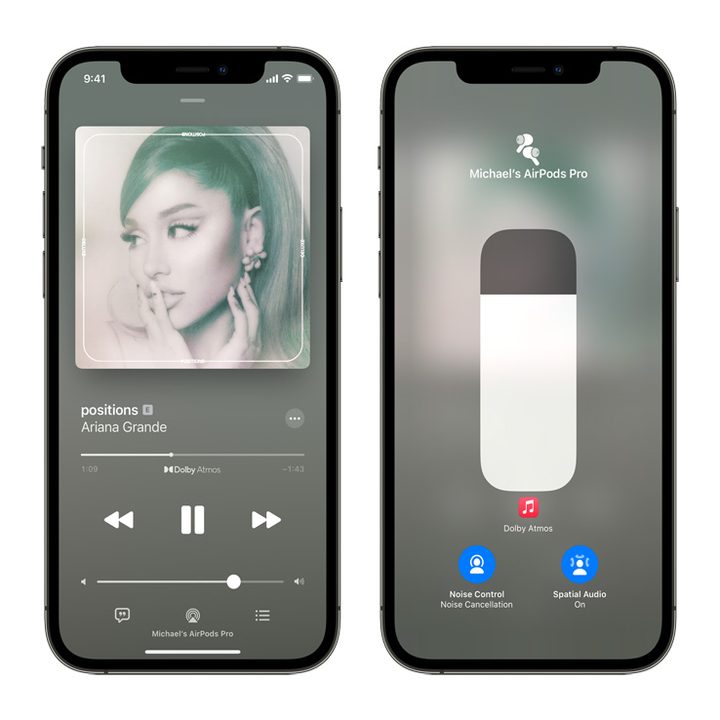 Spatial Audio songs on iPhones.