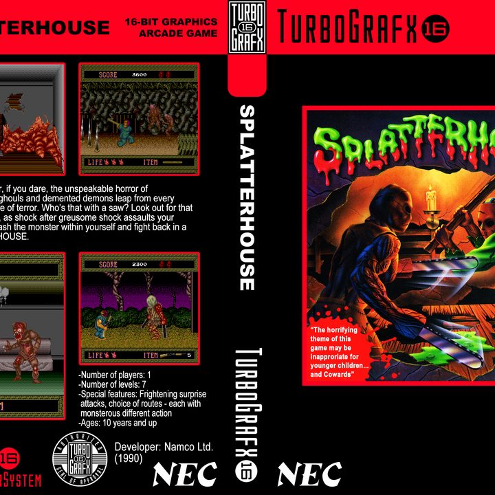 Splatterhouse TurboGraphix box art