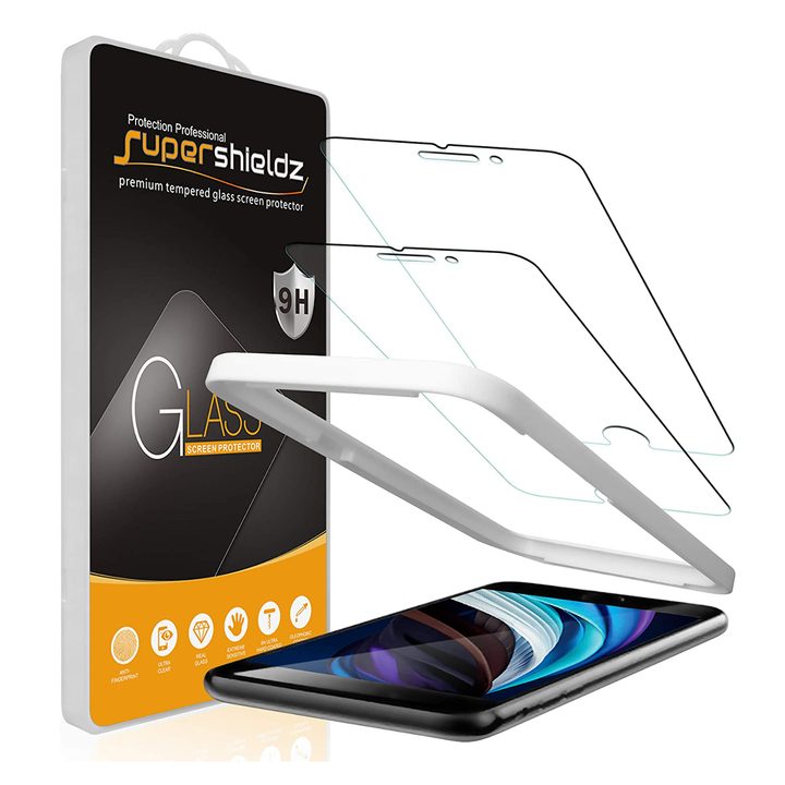 Supershieldz Tempered Glass Screen Protector for iPhone SE (2020).