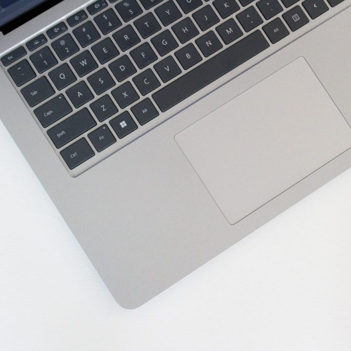 A top down view of the keyboard of the Surface Laptop Studio.