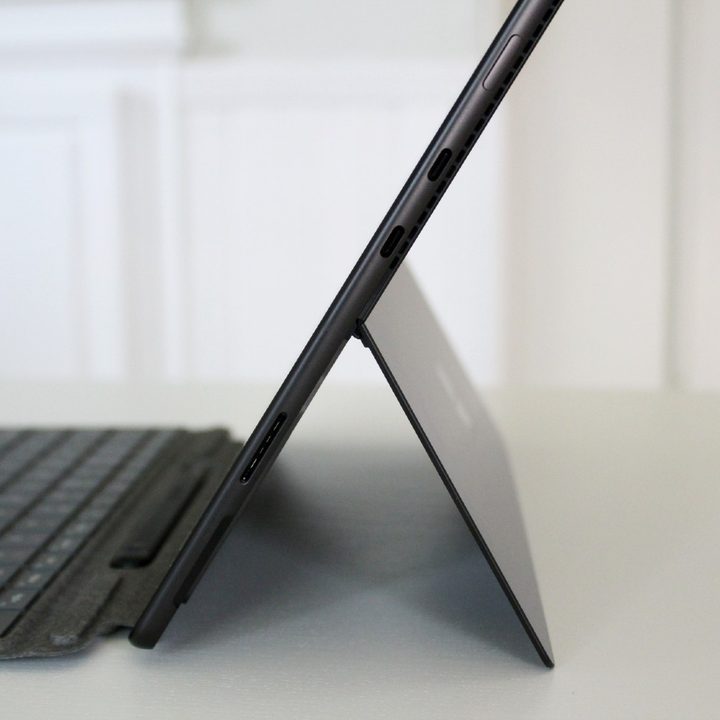 The two Thunderbolt 4 ports on the Surface Pro 8.