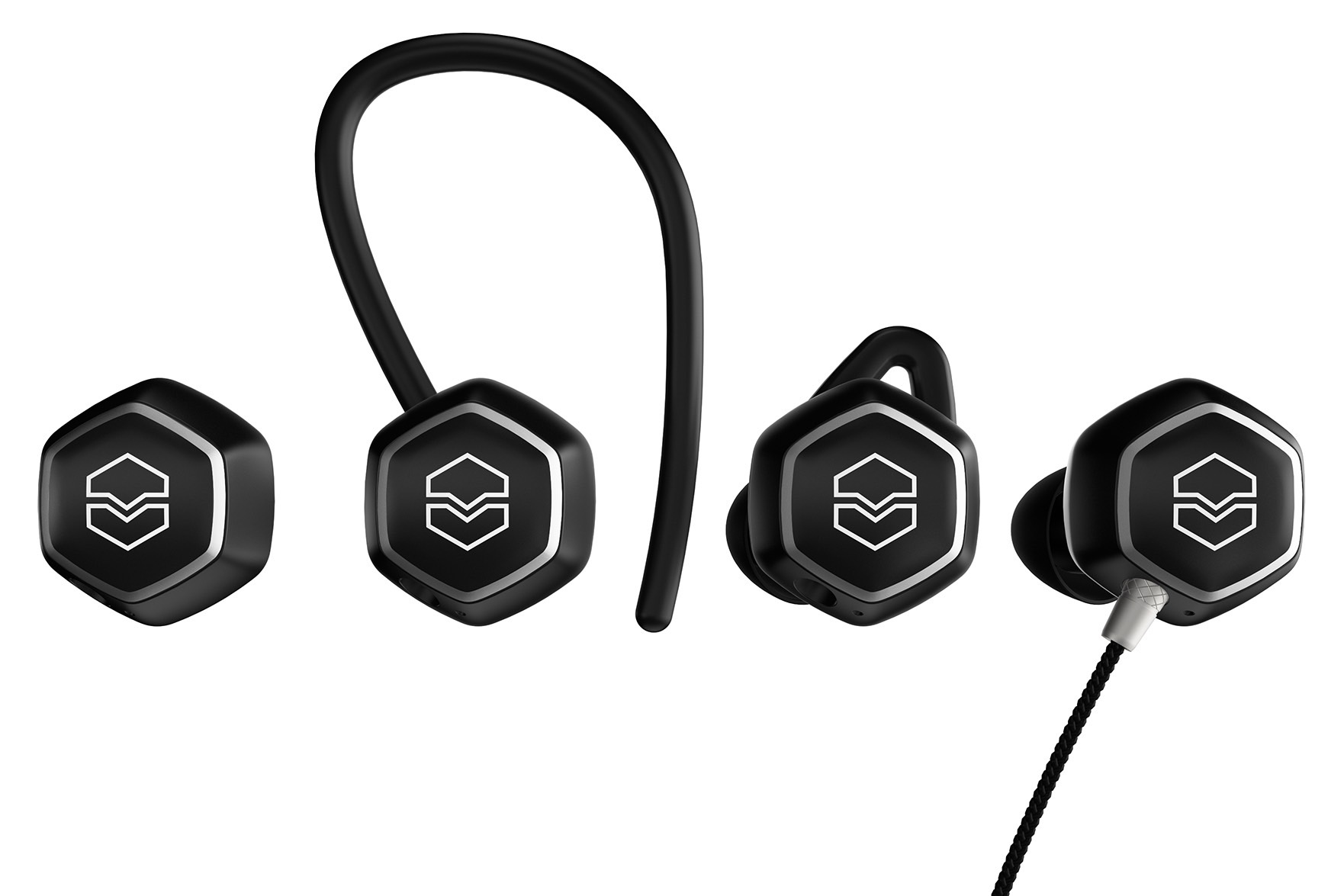 V-Moda Hexamove Pro true wireless earbuds.