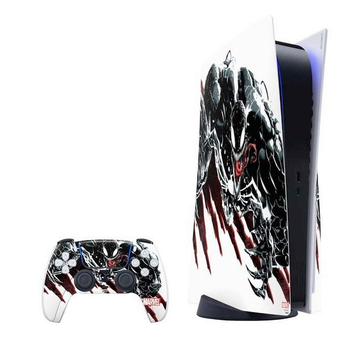 Venom console and controller skin for the PS5.