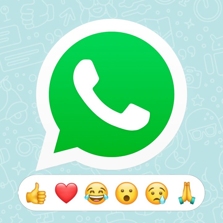 Whatsapp logo with emojis.