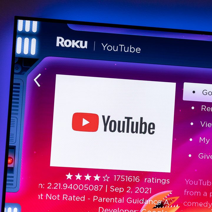 YouTube on Roku.