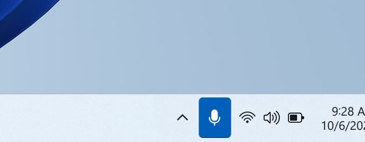 The new Windows 11 mute icon in the taskbar.
