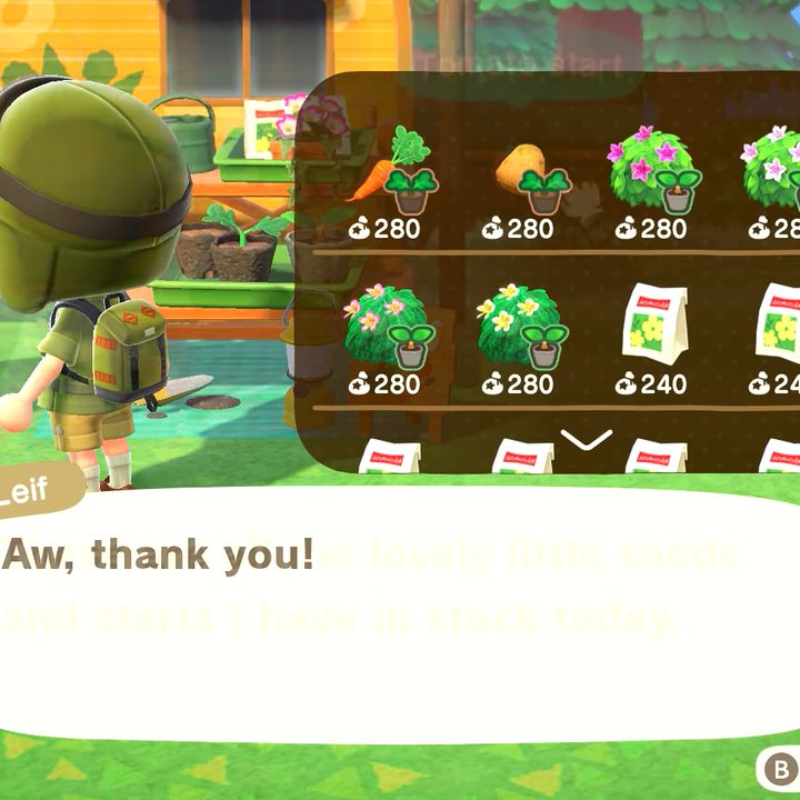 Buying seeds from Leif.
