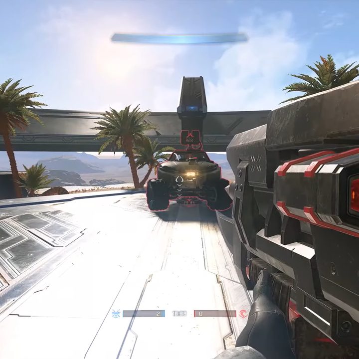 Aiming a skewer at a warthog.